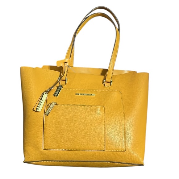 Steve Madden Yellow Faux Leather Tote Bag - Picture 1 of 14
